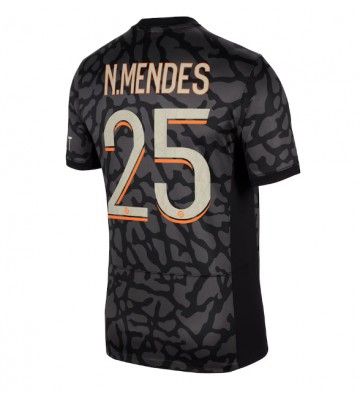 Lacne Muži Futbalové dres Paris Saint-Germain Nuno Mendes #25 2023-24 Krátky Rukáv - Tretina